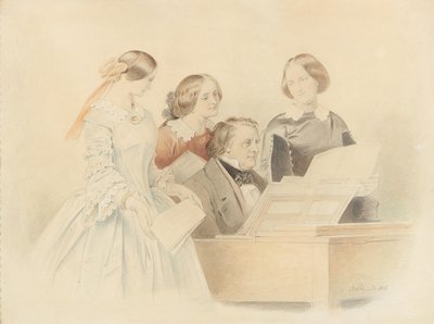 البروفة مع فرانز لاتشنر ، 1858. بواسطة موريتز لودفيج فون شويند