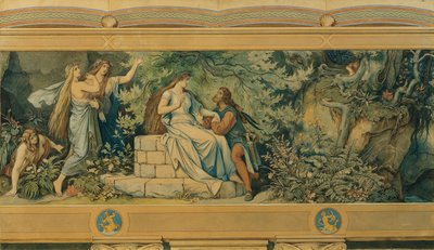 الجميلة Melusine: 2. في نافورة الغابة بواسطة موريتز لودفيج فون شويند