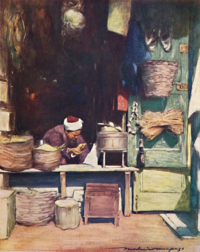 "A Seed Stall ، دلهي" ، 1903 بواسطة مورتيمر لودينجتون مينبيس