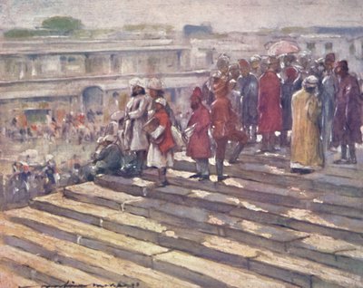 على خطوات مسجد الجمعة ، 1903 بواسطة مورتيمر لودينجتون مينبيس