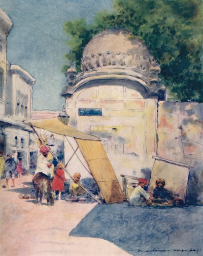 عند زاوية الشارع ، أمريتسار ، 1905 بواسطة مورتيمر لودينجتون مينبس