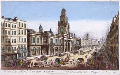 واجهة Royal Exchange الثانية ، لندن ، 1761 بواسطة موثي لايري