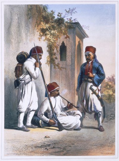 نزاميور ، القوات النظامية للجيش التركي في كانكا ، مصر ، 1848 بواسطة مويلرون