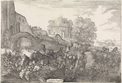 المناظر الطبيعية مع المسافرين المناظر الطبيعية الأركادية (عنوان السلسلة) بواسطة Moyses van Wtenbrouck