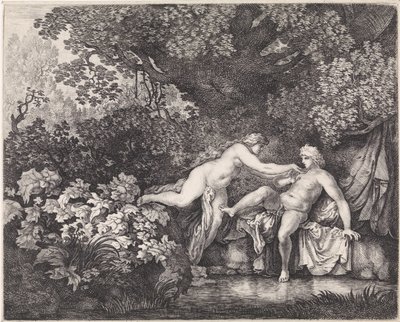 Salamacis en Hermaphroditus بواسطة Moyses van Wtenbrouck