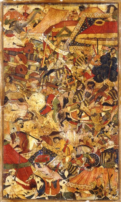 مشهد المعركة ، ج. 1590 بواسطة مدرسة موغال