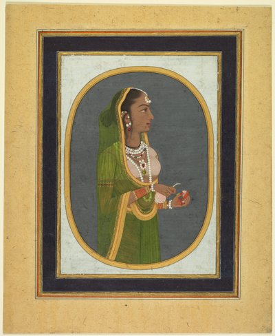سيدة المحكمة صب النبيذ ، ج. 1760 ، الحدود ج. 1830s. بواسطة محمد رضوي هندي