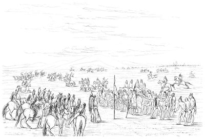 سباق الخيول الأمريكي الأصلي ، 1841. بواسطة مايرز وشركاه