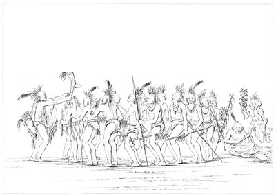 رقصة الرقيق ، الكيس والثعلب ، جزيرة الصخرة ، المسيسيبي العليا ، 1841. بواسطة مايرز وشركاه