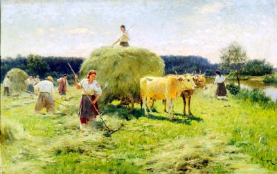 صنع القش ، 1907. بواسطة Mykola Kornylijowytsch Pymonenko