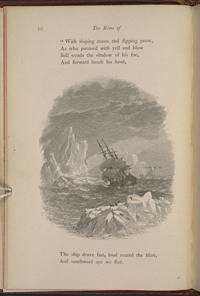 رسم توضيحي في الصفحة 10 من "The Rime of the Ancient Mariner" بقلم صمويل تايلور كوليردج بواسطة مايلز بيركت فوستر