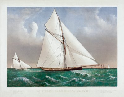 The Cutter Genesta بواسطة Currier & Ives بواسطة كوريير وآيفز