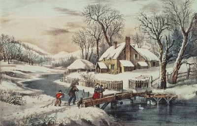 وينتر إنجليسايد ، حانة. بواسطة Currier & Ives (طباعة) بواسطة N. Currier و Ives JM