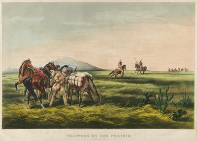 الصيادون على المرج / سلام أم حرب؟ 1866 (طباعة حجرية ملونة) بواسطة كوريير وآيفز