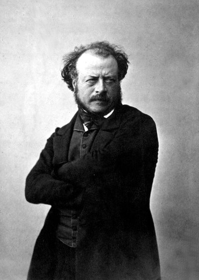 النحات الفرنسي أوغست بريولت ، بعدسة نادر ، حوالي 1854 بواسطة نادار