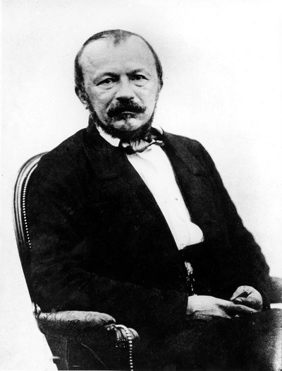 جيرارد دي نيرفال (1808-1855) روائي فرنسي ، صورة مأخوذة من ألبوم ديسديري (رقم 16 صفحة 9) بواسطة نادار