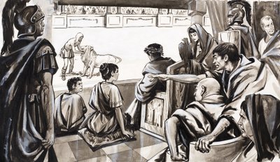 أندروكليس والأسد، من "حكايات من أراضٍ كثيرة بواسطة نادر كوينتو
