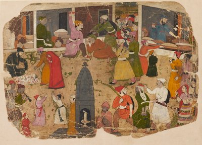 فوضى في البازار 1750-1760 بواسطة Nainsukh