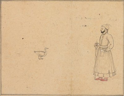 رجا بالوانت ديف سينج والبجعة ، 1750-55 بواسطة Nainsukh