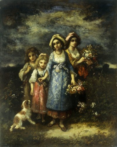 مجمعو الزهور ، 1873 بواسطة نارسيس فيرجيل دياز دي لا بينيا