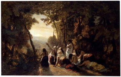 رثاء ابنة يفتاح ، 1846. بواسطة نارسيس فيرجيل دياز دي لا بينيا