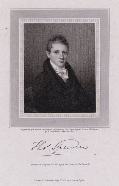 توماس سبنسر ، وزير التجمع الإنجليزي (نقش) بواسطة ناثان كوبر برانوايت