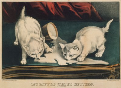 البسيسات البيضاء الصغيرة - Into Mischief ، 1871. ، 1871. المؤلفون: Nathaniel Currier و James Merritt Ives و Currier و Ives. بواسطة كوريير وآيفز