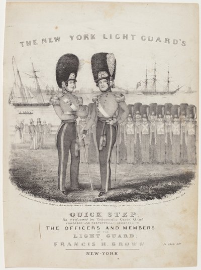 الخطوة السريعة لـ New York Light Guard: كما تؤديها فرقة Dodworth النحاسية. مؤلفة ومكرسة باحترام لضباط وأفراد الحرس الخفيف ؛ بواسطة فرانسيس هـ. براون بواسطة ناثانيل كورير