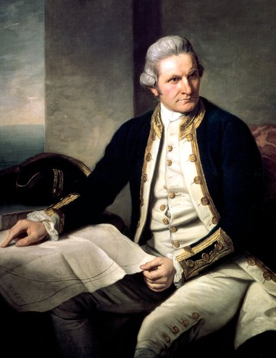 جيمس كوك ، مستكشف إنجليزي وملاح وخبير هيدروغراف ، 1775-1776 بواسطة ناثانيل رقص هولندا