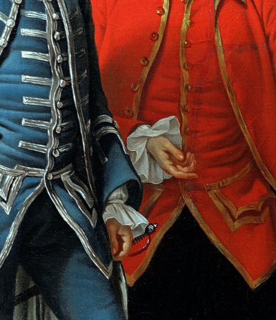 جيمس غرانت من جرانت ، جون ميتون ، الأونرابل توماس روبنسون وتوماس واين ، c.1760 تفاصيل 162478 زيت على قماش بواسطة ناثانيل رقص هولندا