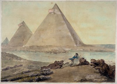 نابليون بعد معركة النيل ، ج 1798-99 (حبر أسود ومراحيض على الجرافيت على ورق) بواسطة ناثانيل رقص هولندا