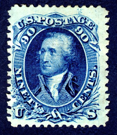 90c Washington F Grill مفرد ، 1867-1868. بواسطة شركة الأوراق المالية الوطنية