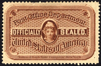 ختم مكتب البريد ، ج. 1879. بواسطة شركة الأوراق المالية الوطنية