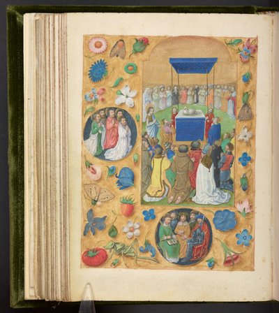 يضيف. 17280 ، ص 77 ، عبادة الحمل الصوفي ، من ساعات فيليب المعرض ، حوالي 1495 (ورق) بواسطة المدرسة الهولندية