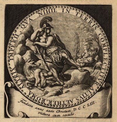 شخصية رمزية للإمبراطورية الرومانية ، رومولوس وريموس. بواسطة Netherlandish School