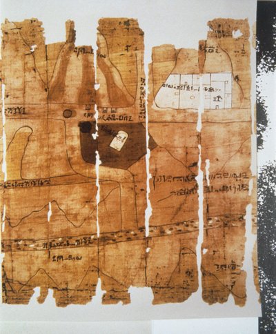 Fragments of the Turin Map بواسطة New Kingdom Egyptian