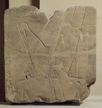 الإله آمون يحتضن رمسيس الثاني ، الكرنك ، c.1401-1213 قبل الميلاد (الحجر الرملي) بواسطة المملكة الحديثة المصرية