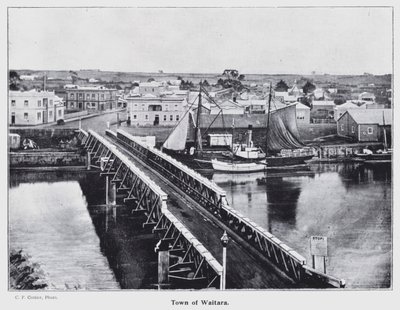 نيو بلايموث ، نيوزيلندا: بلدة ويتارا (b / w photo) بواسطة مصور نيوزيلندا