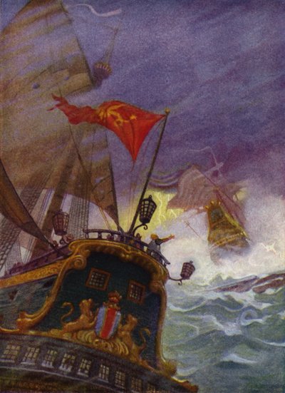 Illustration for Westward Ho! by Charles Kingsley (colour litho) بواسطة محادثة نيويل (بعد) ويث