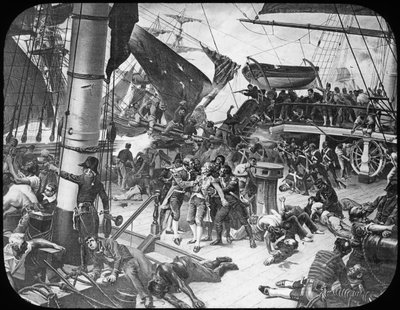 سطح السفينة HMS Victory ، 1805 بواسطة نيوتن وشركاه