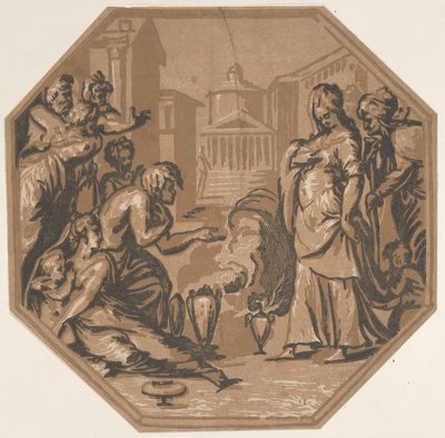 الناس الذين يكرمون جمال Psyche ، كاليفورنيا. 1540-50. ، كاليفورنيا. 1540-50. بواسطة نيكولو فيسينتينو