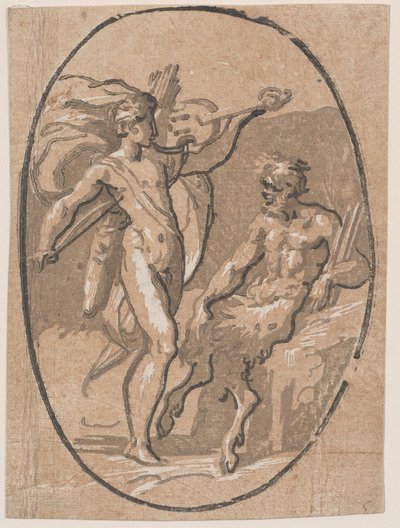المنافسة بين أبولو ومارسياس ، كاليفورنيا. 1540-1550. بواسطة نيكولو فيسينتينو