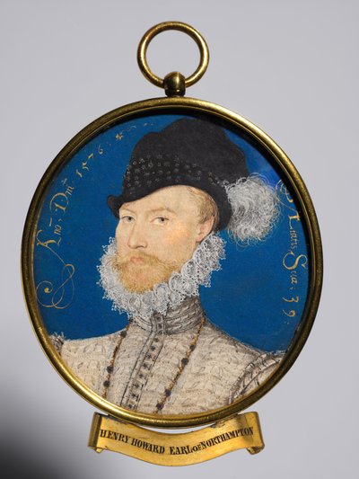 صورة تشارلز هوارد ، بارون هوارد الثاني من إيفنغام ، لاحقًا إيرل نوتنجهام الأول ، 1576. بواسطة نيكولاس هيليارد