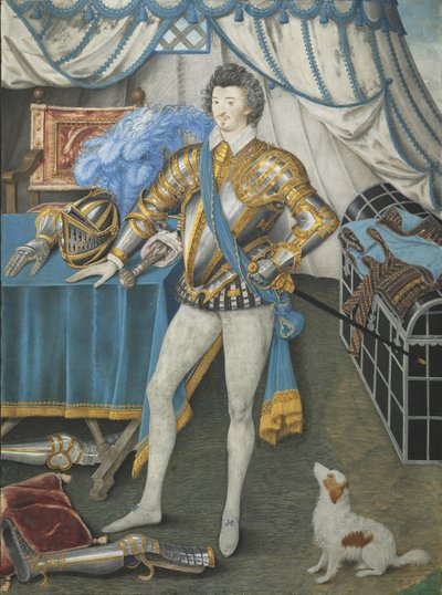 صورة السير أنتوني ميلدماي ، فارس أفيثورب ، Northants ، c.1590-93 (مرحاض على رق مثبت على بطاقة ، مثبت على الخشب) بواسطة نيكولاس هيليارد