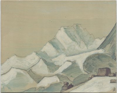 جبال الهيمالايا وراء الغيوم ، رسم ، 1933 بواسطة نيكولاس رويريتش