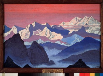 كانغشينجونجا. جبال الهيمالايا (التبت). لوحة لنيكولا (نيكولاس) روريش (1874-1947) ، تمبرا على قماش بواسطة نيكولاس رويريتش