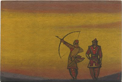 Polovtsians ، واحدة بقوس ، تصميم أزياء لـ "رقصات Polovtsian" من أوبرا Borodin "Prince Igor" ، 1943 بواسطة نيكولاس رويريتش