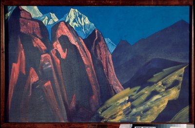 ظله (ظل المعلم). عمل نيكولاس (نيكولاس) رويريتش (1874-1947) ، تمبرا على قماش بواسطة نيكولاس رويريتش