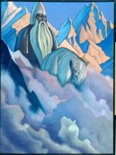 Svyatogor (الشخصية الأسطورية الروسية). لوحة لنيكولا (نيكولاس) روريش (1874-1947) ، تمبرا على قماش بواسطة نيكولاس رويريتش