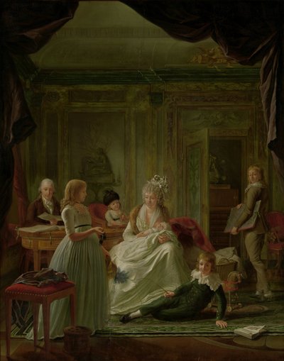 صورة لأرنوت فان بفتينغ وزوجته جاكوبا ماريا بون وأطفالهم أرنوت فان بفتينغ (1759-1831) مع زوجته الأولى جاكوبا ماريا بون (1760-1800) وأولادهما بواسطة نيكولاس مويز